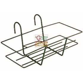 VASE HOLDER IN RECTANGULAR GREEN PLASTIC IRON CM. 60