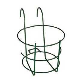 VASE HOLDER IN ROUND IRON PLASTIC PLATED WHITE DIAM. CM. 22