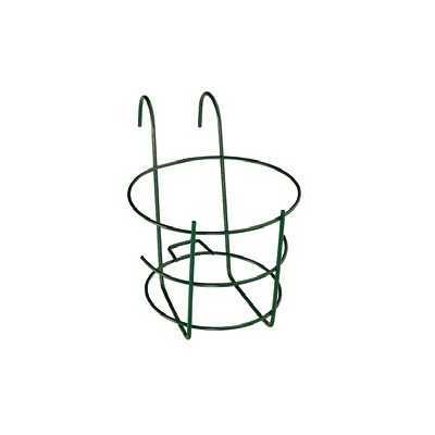 VASE HOLDER IN GREEN PLASTIC-PLATED ROUND IRON DIAM. CM.18