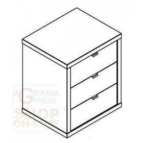 PRATICO CASSETTIERA CM 46 X 65,5 X 65,5 H CEMENTO 