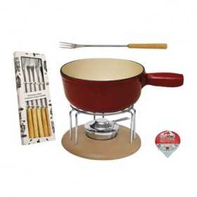 MOHA SET FOR CHEESE FONDUE PZ 9 RED / NATURE HC 26810