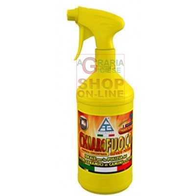 CLEAR GLASS CLEANER IDEAL FOR CLEANING THE GLASS OF FIREPLACES