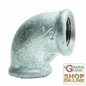 ELBOW FITTING IN GALVANIZED CAST IRON MALLEABLE TO EN 10242 3/4