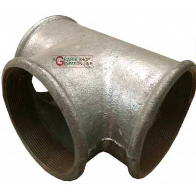 FEMALE GALVANIZED TEE FITTING DIAM. 4 inch.