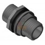 STRAIGHT THREADED NYLON FITTING FOR 1 INCH TANK.