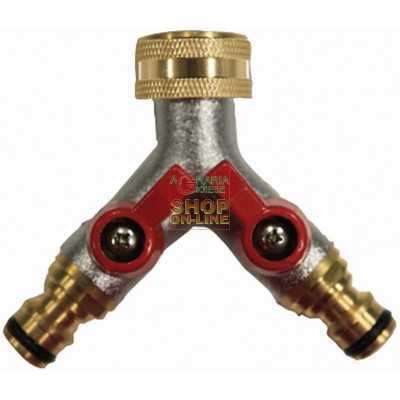 BRASS QUICK CONNECTION 3 3/4 F TAPS. 2 WAYS QUICK