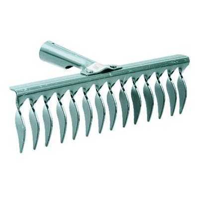 GALVANIZED AERATOR RAKE WITH 16 TEETH TO VENT THE LAWN